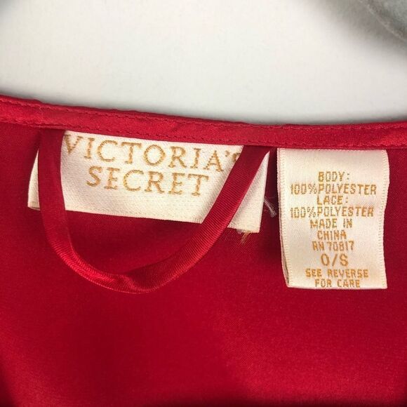 VICTORIA’S SECRET | Vintage Red Satin Look Robe Tie Sash Belt Women’s One Size - Picture 4 of 6